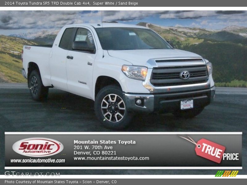 Super White / Sand Beige 2014 Toyota Tundra SR5 TRD Double Cab 4x4