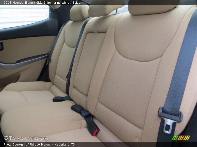 Shimmering White / Beige 2013 Hyundai Elantra GLS