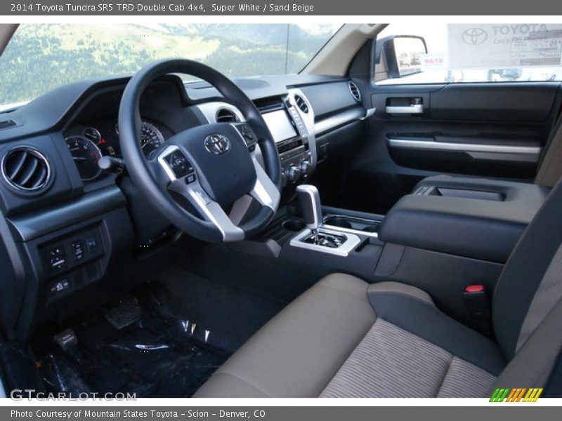 Super White / Sand Beige 2014 Toyota Tundra SR5 TRD Double Cab 4x4