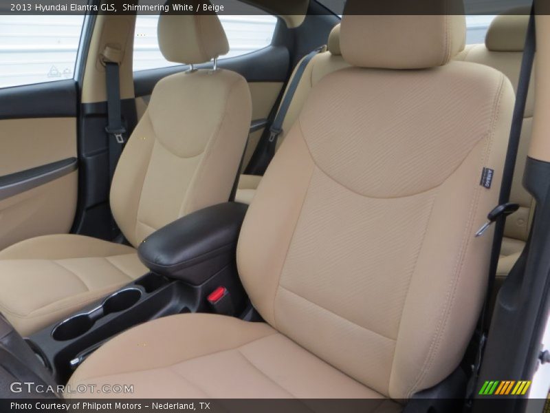 Shimmering White / Beige 2013 Hyundai Elantra GLS