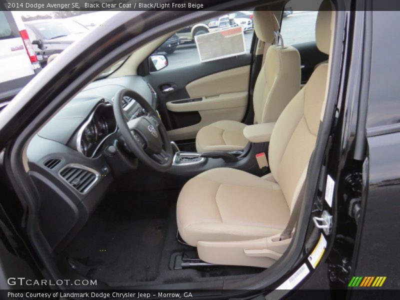 Black Clear Coat / Black/Light Frost Beige 2014 Dodge Avenger SE