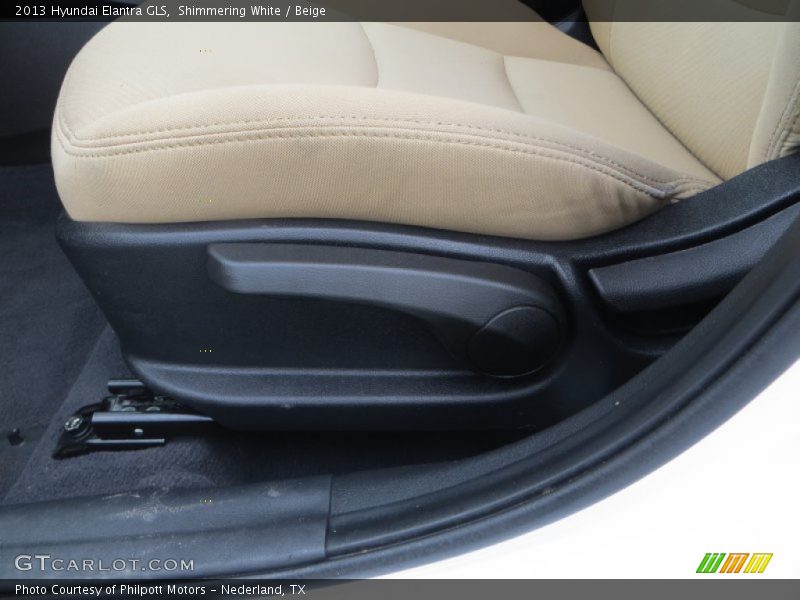 Shimmering White / Beige 2013 Hyundai Elantra GLS