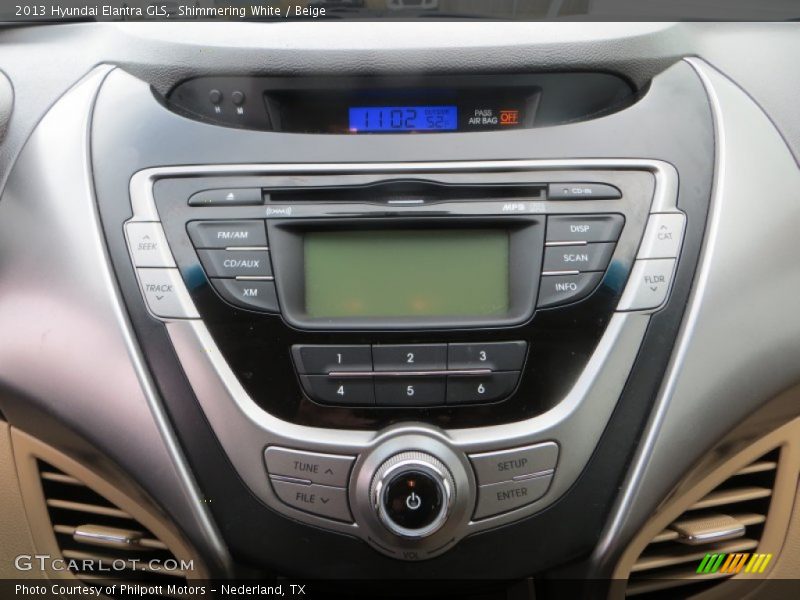 Shimmering White / Beige 2013 Hyundai Elantra GLS
