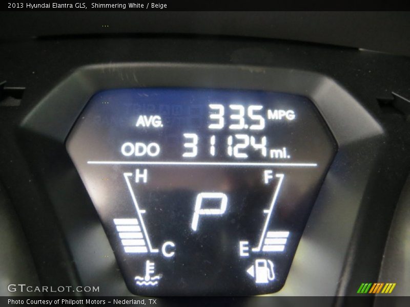 Shimmering White / Beige 2013 Hyundai Elantra GLS
