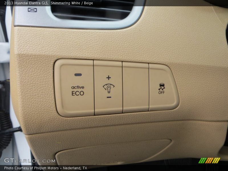 Shimmering White / Beige 2013 Hyundai Elantra GLS
