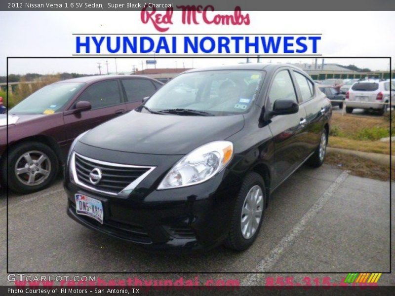 Super Black / Charcoal 2012 Nissan Versa 1.6 SV Sedan