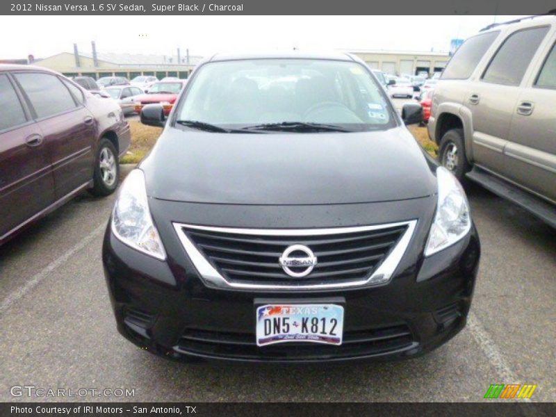 Super Black / Charcoal 2012 Nissan Versa 1.6 SV Sedan