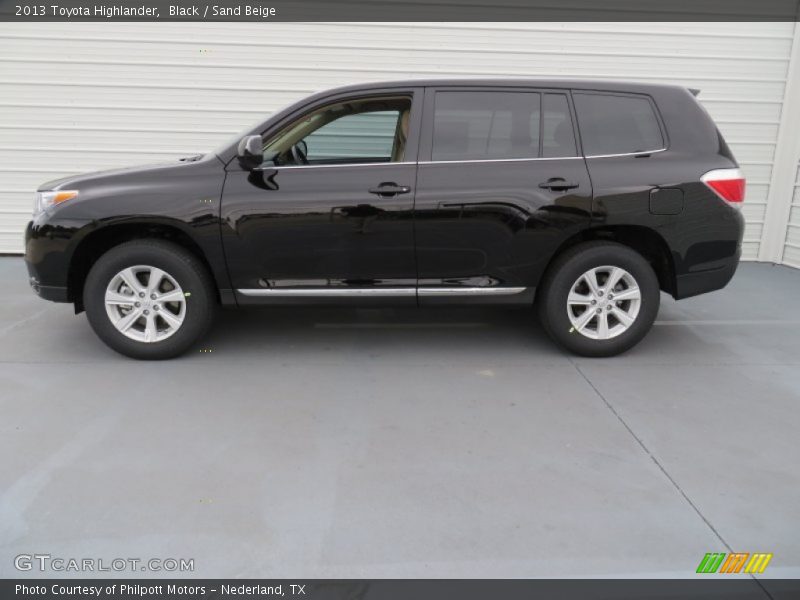 Black / Sand Beige 2013 Toyota Highlander
