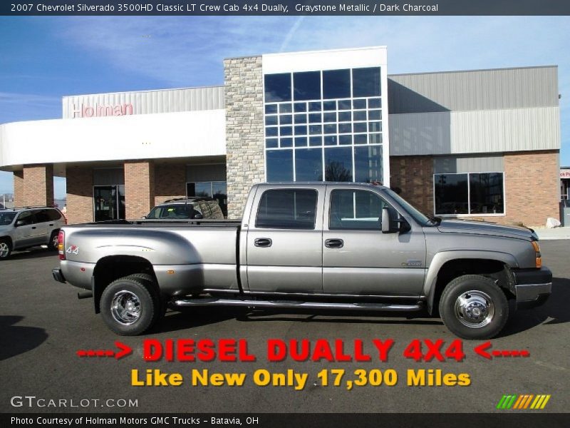 Graystone Metallic / Dark Charcoal 2007 Chevrolet Silverado 3500HD Classic LT Crew Cab 4x4 Dually