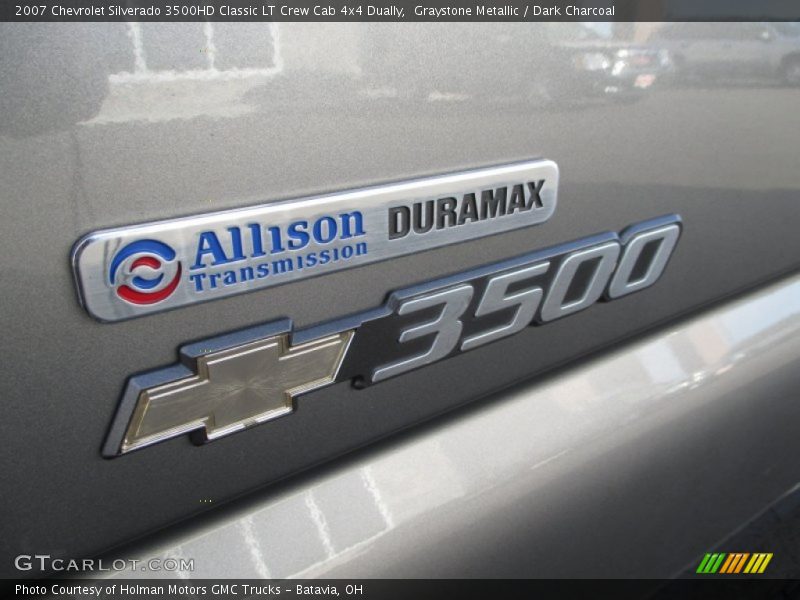Graystone Metallic / Dark Charcoal 2007 Chevrolet Silverado 3500HD Classic LT Crew Cab 4x4 Dually