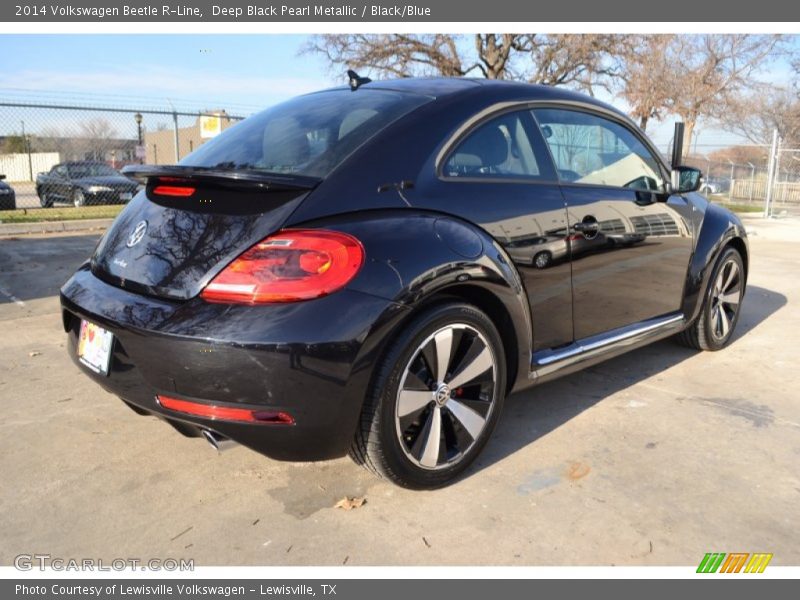 Deep Black Pearl Metallic / Black/Blue 2014 Volkswagen Beetle R-Line