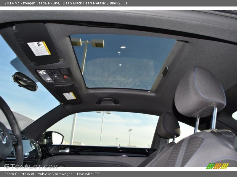 Deep Black Pearl Metallic / Black/Blue 2014 Volkswagen Beetle R-Line