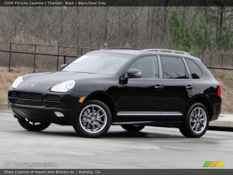 Black / Black/Steel Grey 2006 Porsche Cayenne S Titanium