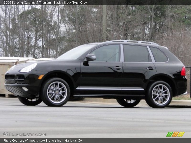 Black / Black/Steel Grey 2006 Porsche Cayenne S Titanium