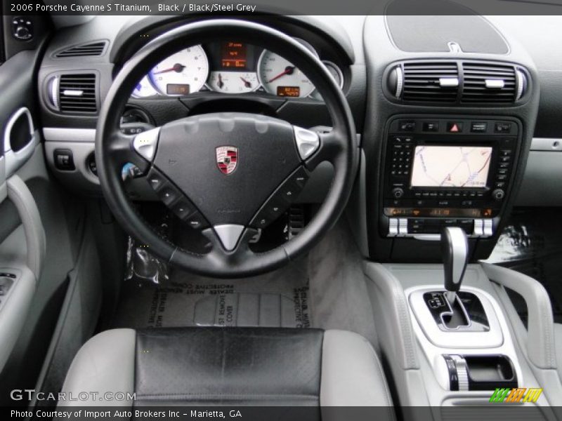 Black / Black/Steel Grey 2006 Porsche Cayenne S Titanium
