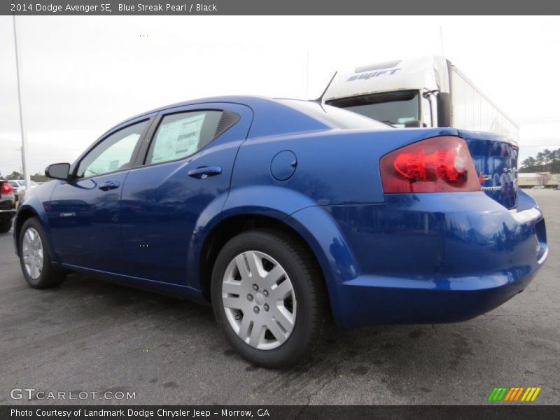 Blue Streak Pearl / Black 2014 Dodge Avenger SE