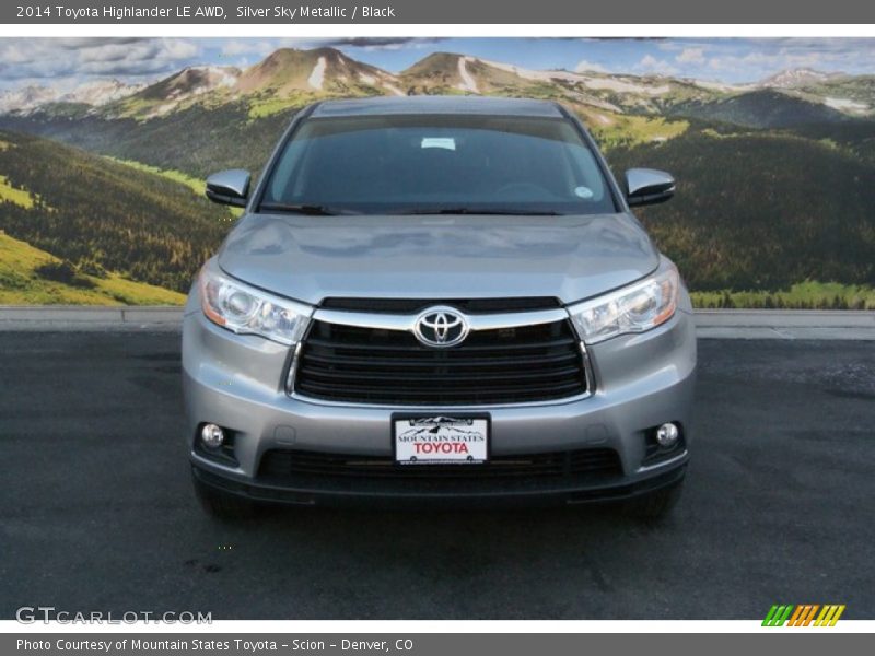 Silver Sky Metallic / Black 2014 Toyota Highlander LE AWD