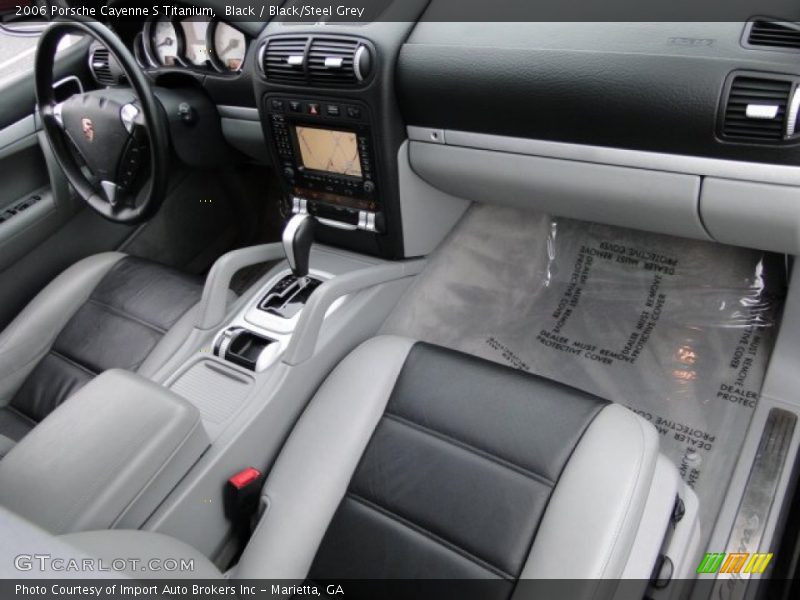 Black / Black/Steel Grey 2006 Porsche Cayenne S Titanium