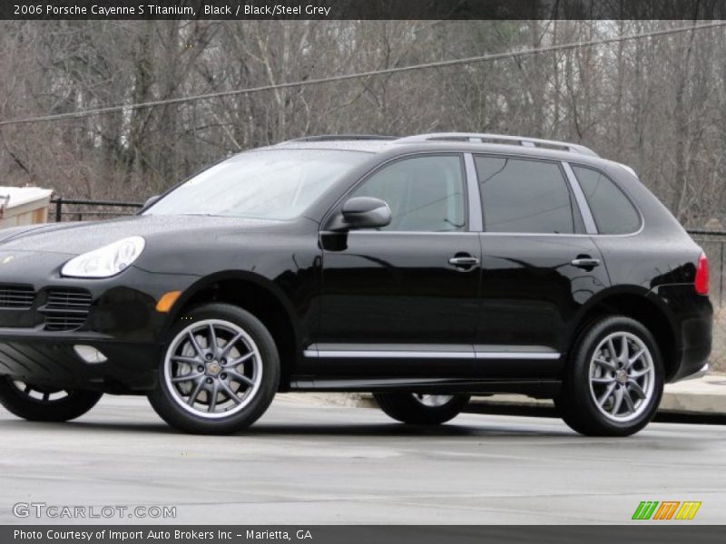 Black / Black/Steel Grey 2006 Porsche Cayenne S Titanium
