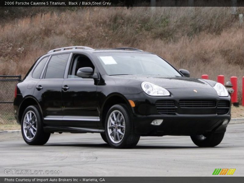Black / Black/Steel Grey 2006 Porsche Cayenne S Titanium
