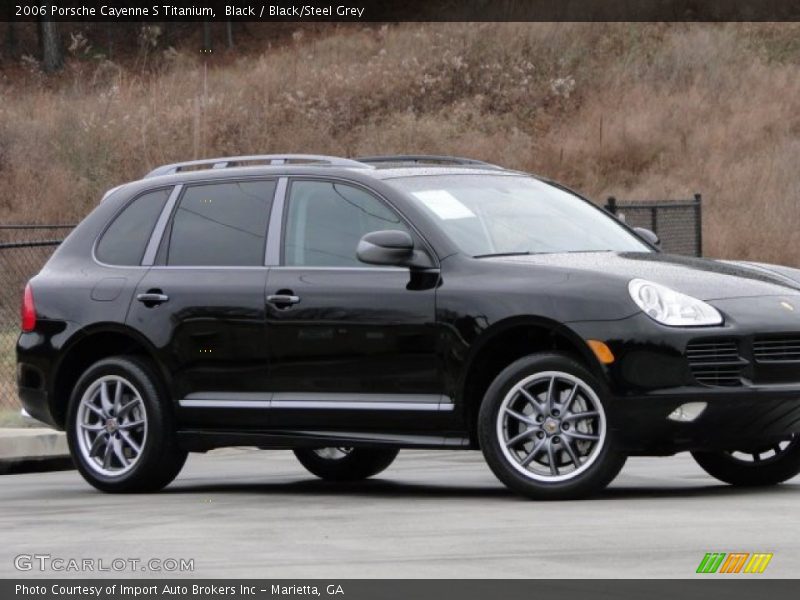 Black / Black/Steel Grey 2006 Porsche Cayenne S Titanium