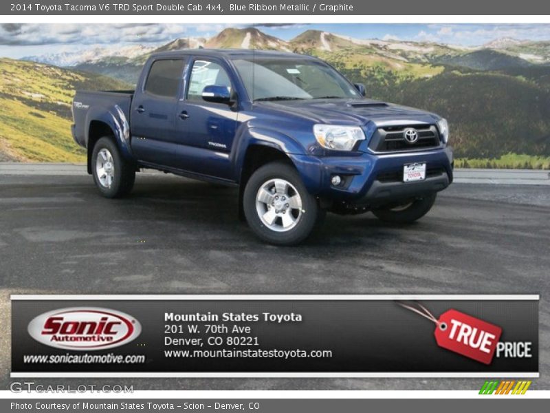 Blue Ribbon Metallic / Graphite 2014 Toyota Tacoma V6 TRD Sport Double Cab 4x4