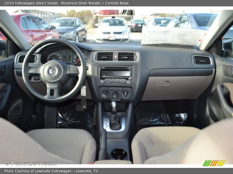 Moonrock Silver Metallic / Cornsilk Beige 2014 Volkswagen Jetta S Sedan