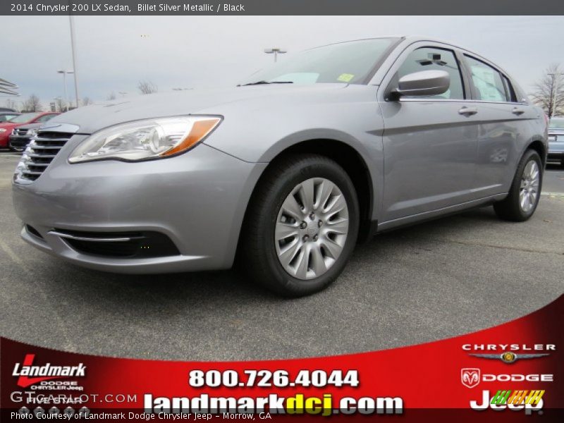 Billet Silver Metallic / Black 2014 Chrysler 200 LX Sedan