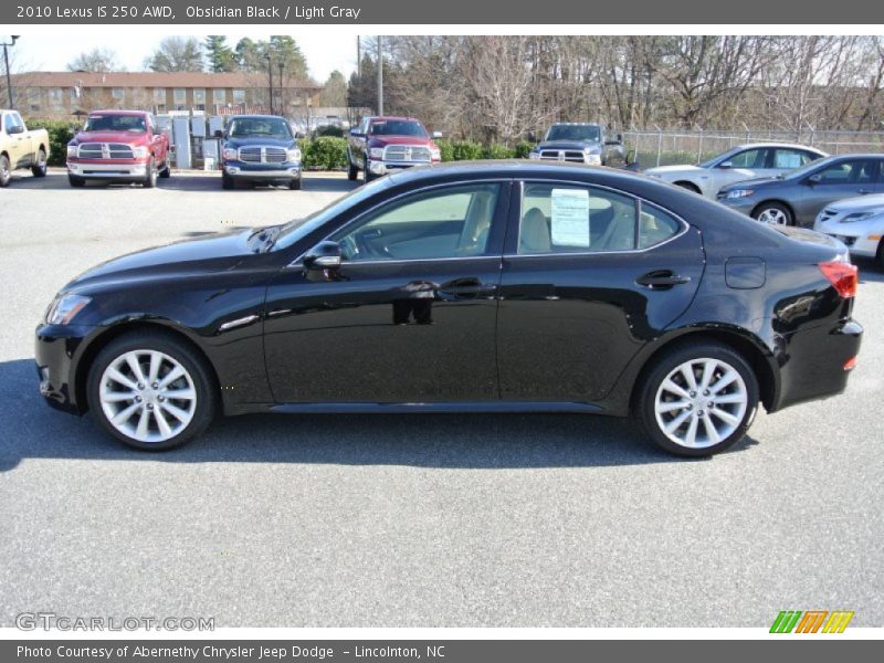 Obsidian Black / Light Gray 2010 Lexus IS 250 AWD