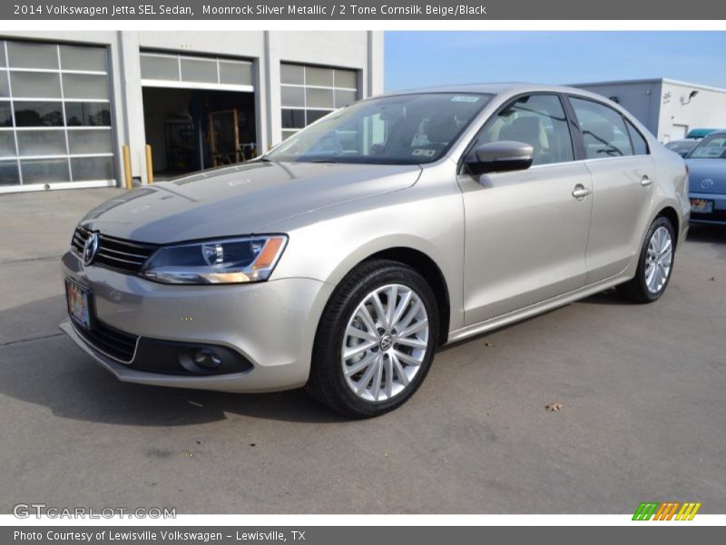 Moonrock Silver Metallic / 2 Tone Cornsilk Beige/Black 2014 Volkswagen Jetta SEL Sedan