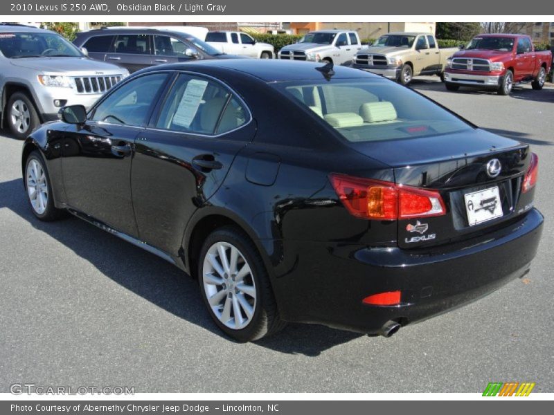 Obsidian Black / Light Gray 2010 Lexus IS 250 AWD