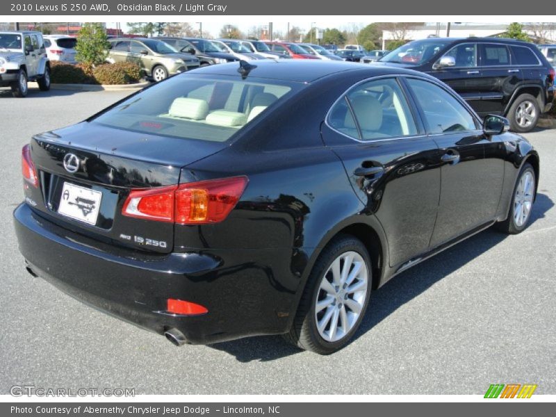 Obsidian Black / Light Gray 2010 Lexus IS 250 AWD