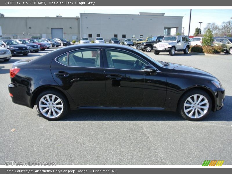 Obsidian Black / Light Gray 2010 Lexus IS 250 AWD