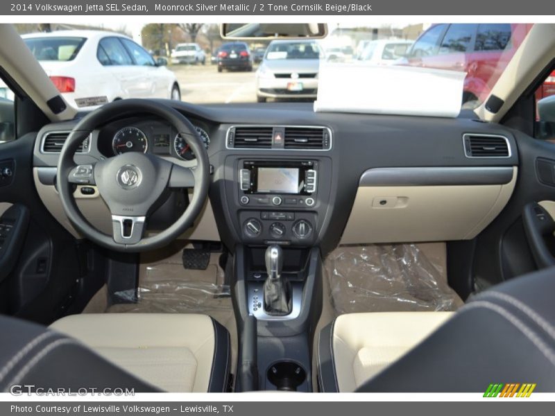 Moonrock Silver Metallic / 2 Tone Cornsilk Beige/Black 2014 Volkswagen Jetta SEL Sedan
