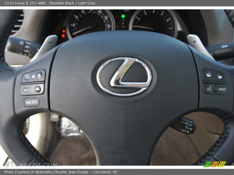 Obsidian Black / Light Gray 2010 Lexus IS 250 AWD