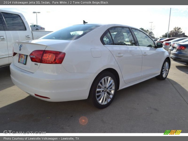 Pure White / 2 Tone Cornsilk Beige/Black 2014 Volkswagen Jetta SEL Sedan