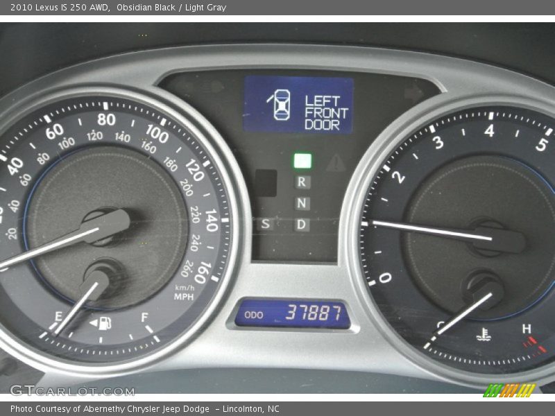 Obsidian Black / Light Gray 2010 Lexus IS 250 AWD