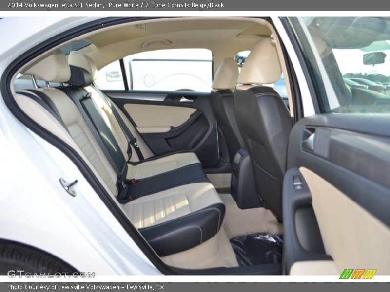 Pure White / 2 Tone Cornsilk Beige/Black 2014 Volkswagen Jetta SEL Sedan