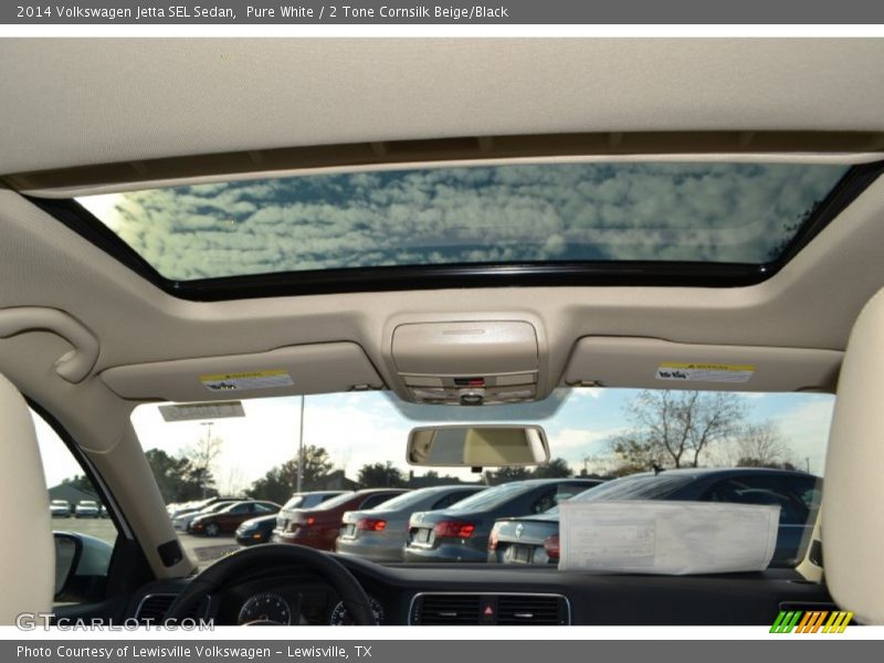 Pure White / 2 Tone Cornsilk Beige/Black 2014 Volkswagen Jetta SEL Sedan