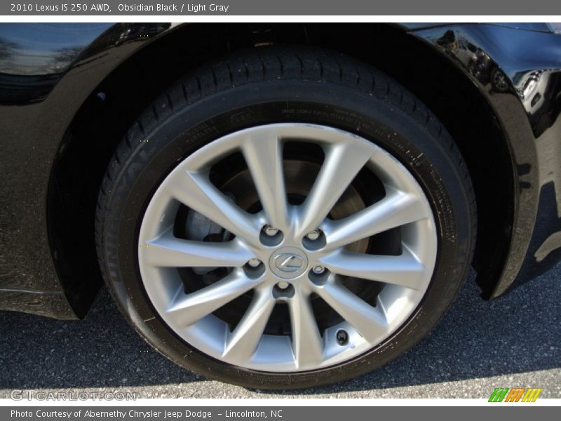 Obsidian Black / Light Gray 2010 Lexus IS 250 AWD