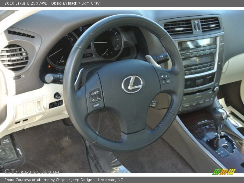 Obsidian Black / Light Gray 2010 Lexus IS 250 AWD