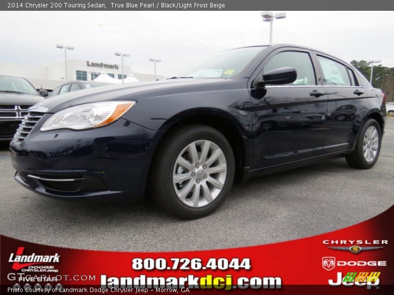 True Blue Pearl / Black/Light Frost Beige 2014 Chrysler 200 Touring Sedan
