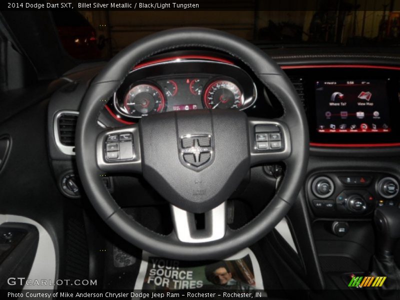 Billet Silver Metallic / Black/Light Tungsten 2014 Dodge Dart SXT
