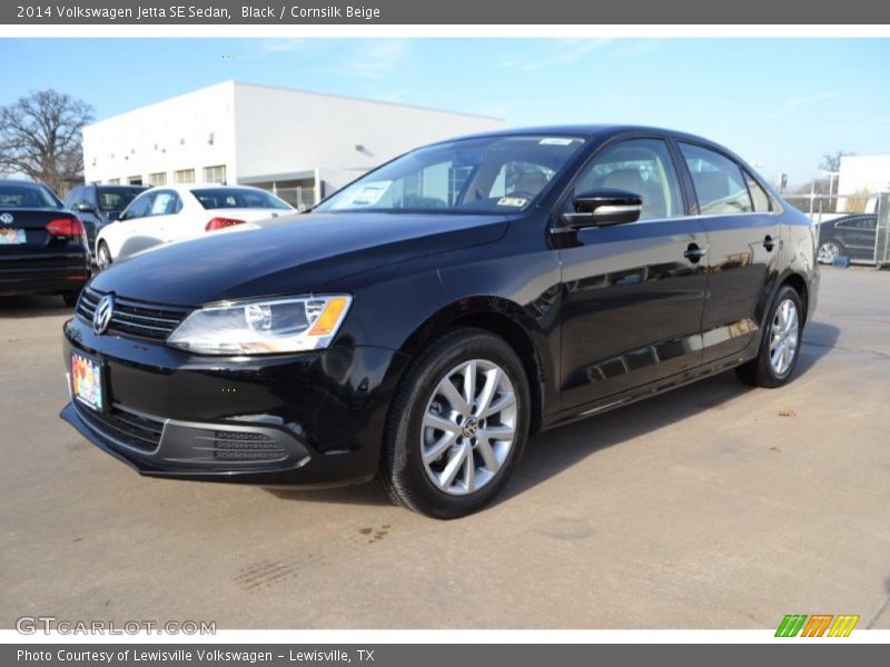 Black / Cornsilk Beige 2014 Volkswagen Jetta SE Sedan