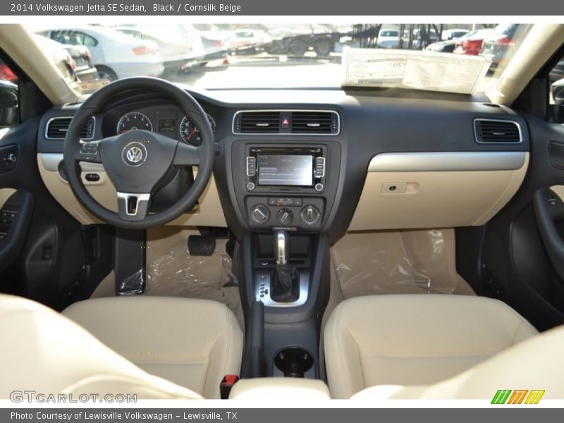 Black / Cornsilk Beige 2014 Volkswagen Jetta SE Sedan