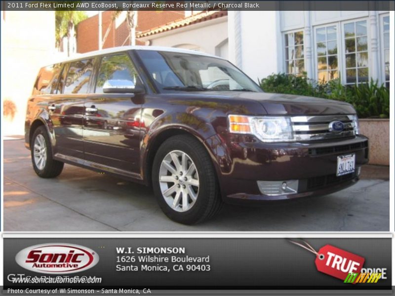 Bordeaux Reserve Red Metallic / Charcoal Black 2011 Ford Flex Limited AWD EcoBoost