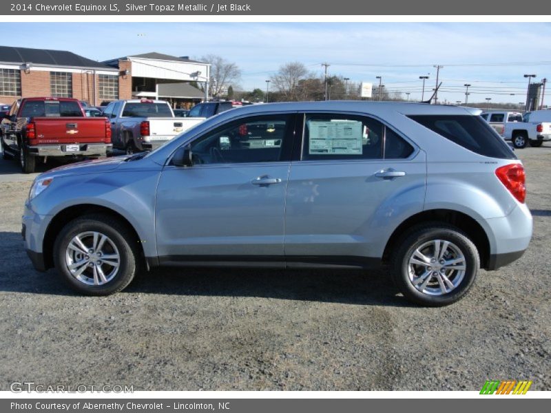 Silver Topaz Metallic / Jet Black 2014 Chevrolet Equinox LS