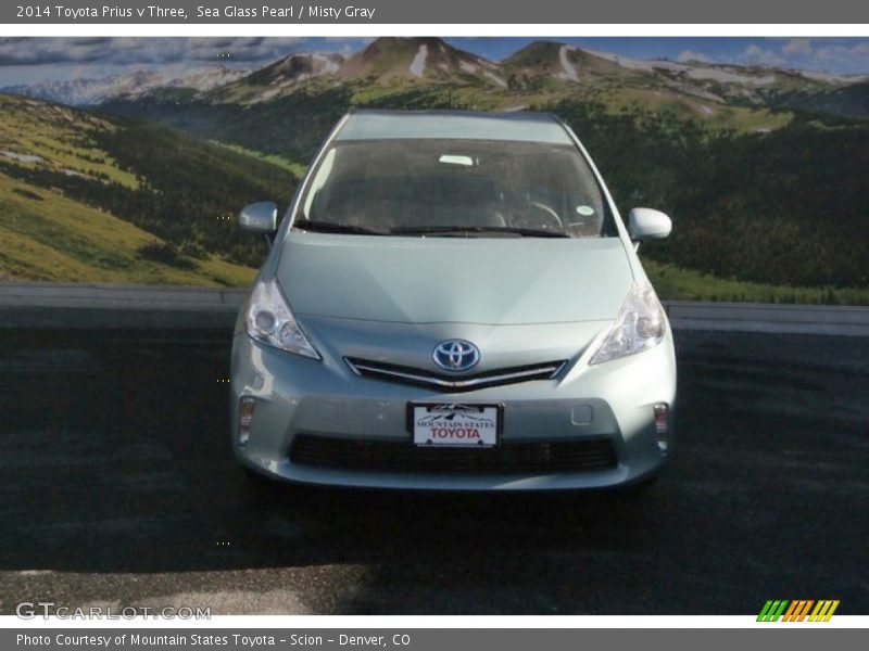 Sea Glass Pearl / Misty Gray 2014 Toyota Prius v Three