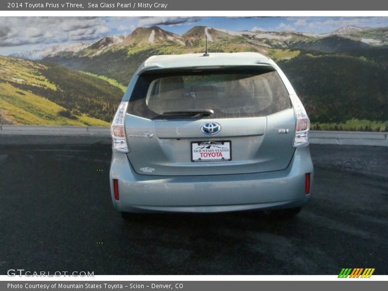 Sea Glass Pearl / Misty Gray 2014 Toyota Prius v Three