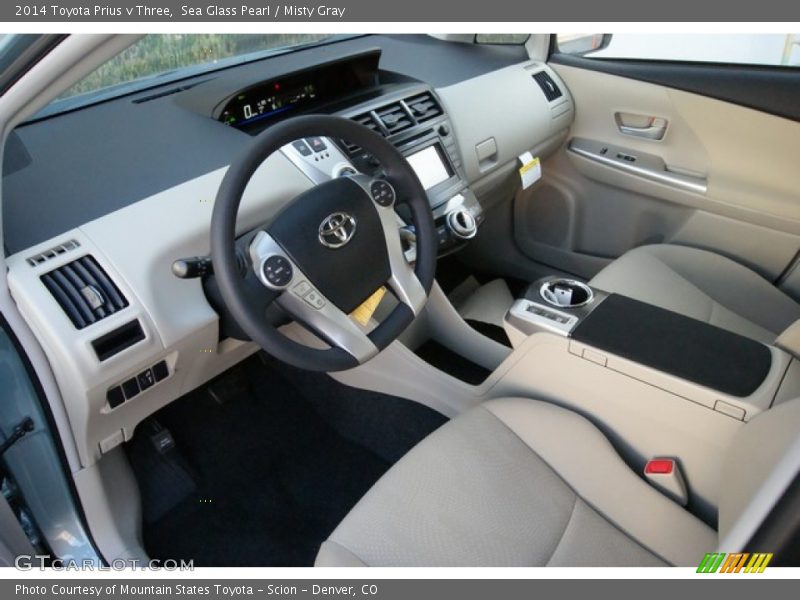 Sea Glass Pearl / Misty Gray 2014 Toyota Prius v Three